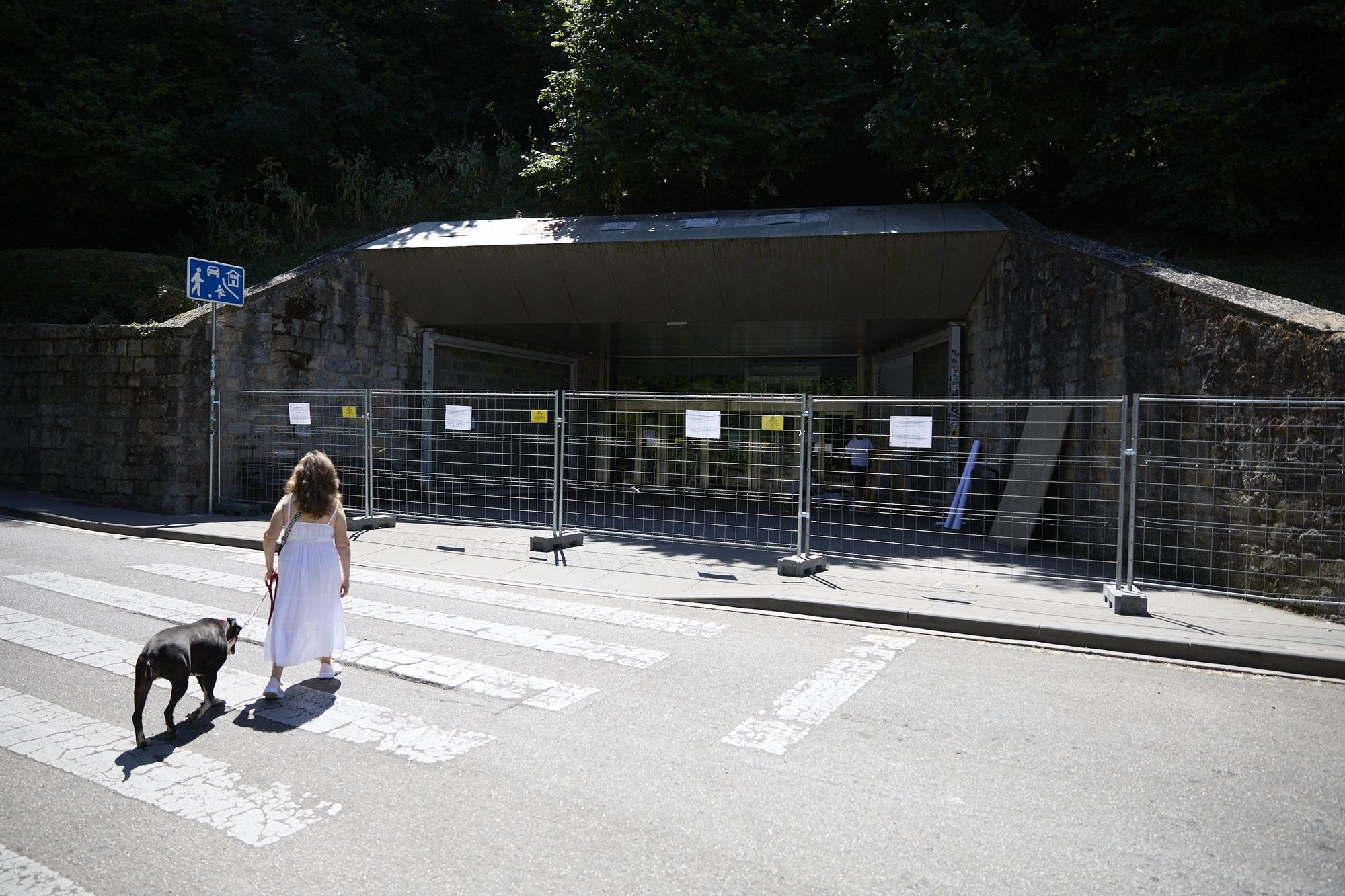 Fotos de las obras en Pamplona, que no descansa ni en verano