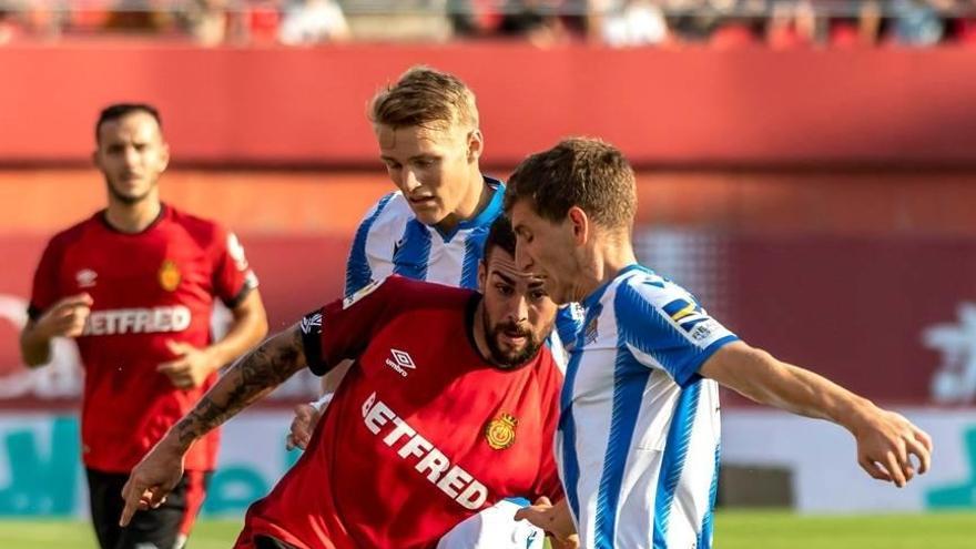 Ahien Muñoz durante el partido contra el Mallorca de esta temporada.
