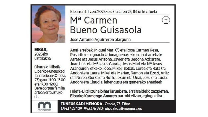 Mª CARMEN BUENO GUISASOLA