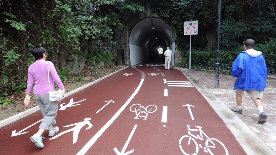 El túnel de Txaparrene mejorará para ciclistas y peatones