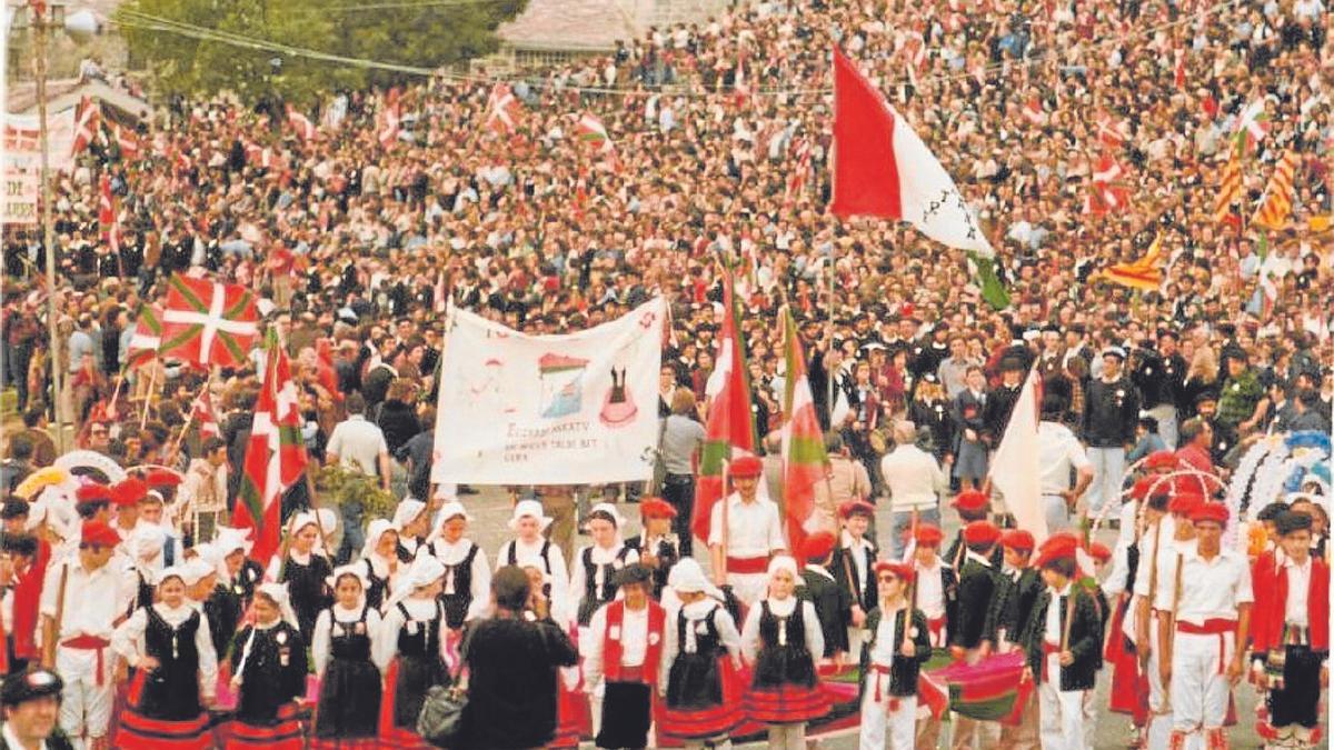 Primer Alderdi Eguna, celebrado en San Miguel de Aralar, el 25 de septiembre de 1977.