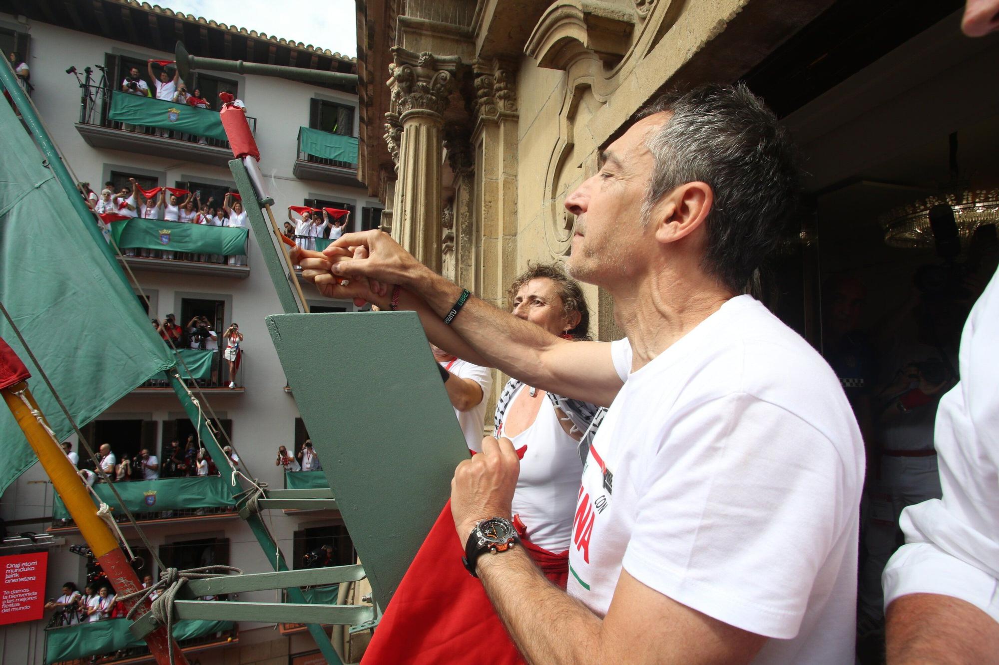 Fotos del  Chupinazo de San Fermín 2025 en Pamplona: ¡La fiesta más internacional se enciende con un grito solidario por Palestina!