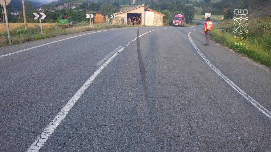 Muere un conductor en un accidente de tráfico en Burgui