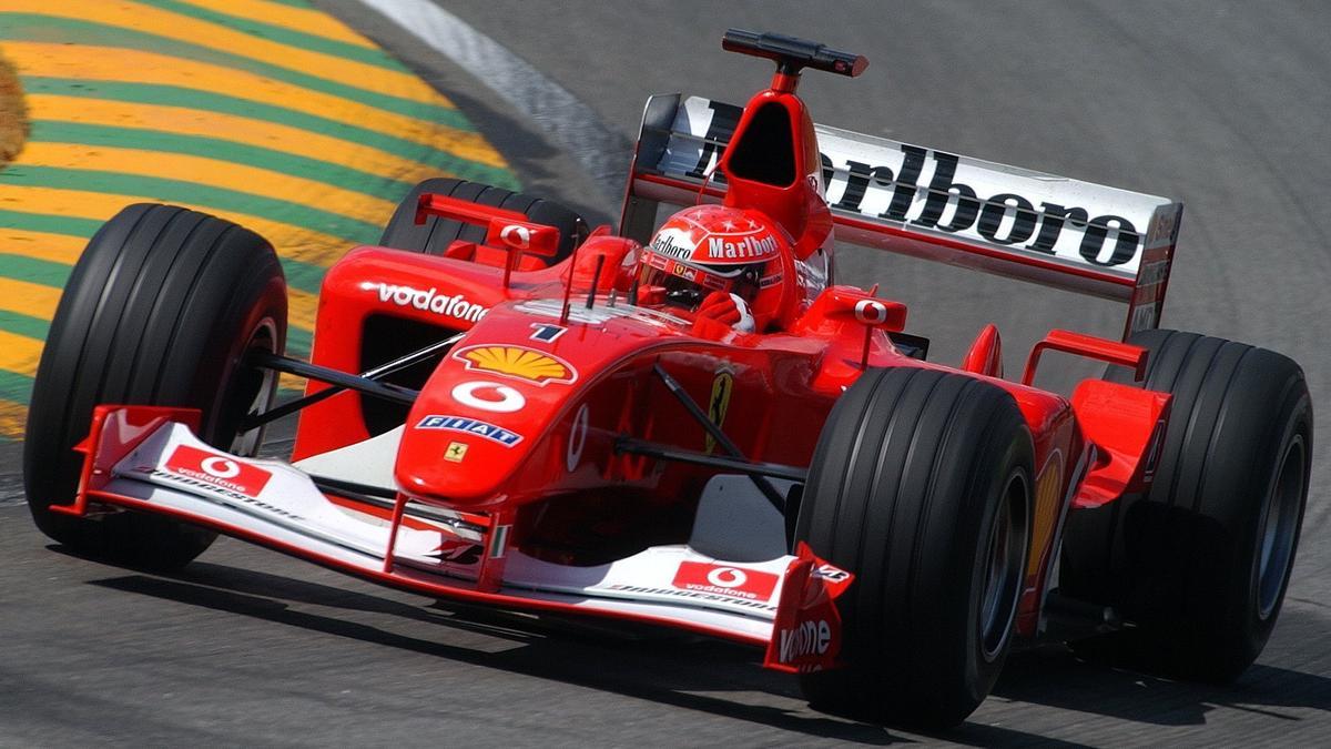 Michael Schumacher, a los mandos del Ferrari.