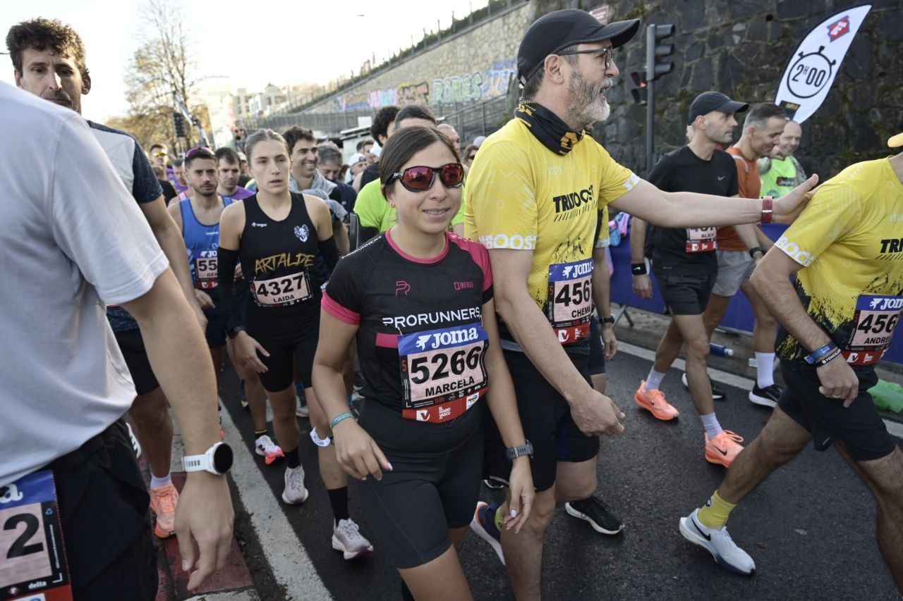 Ilusión y concentración en la salida de la Behobia-San Sebastián