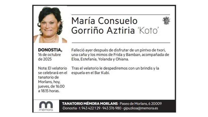 María Consuelo Gorriño Aztiria