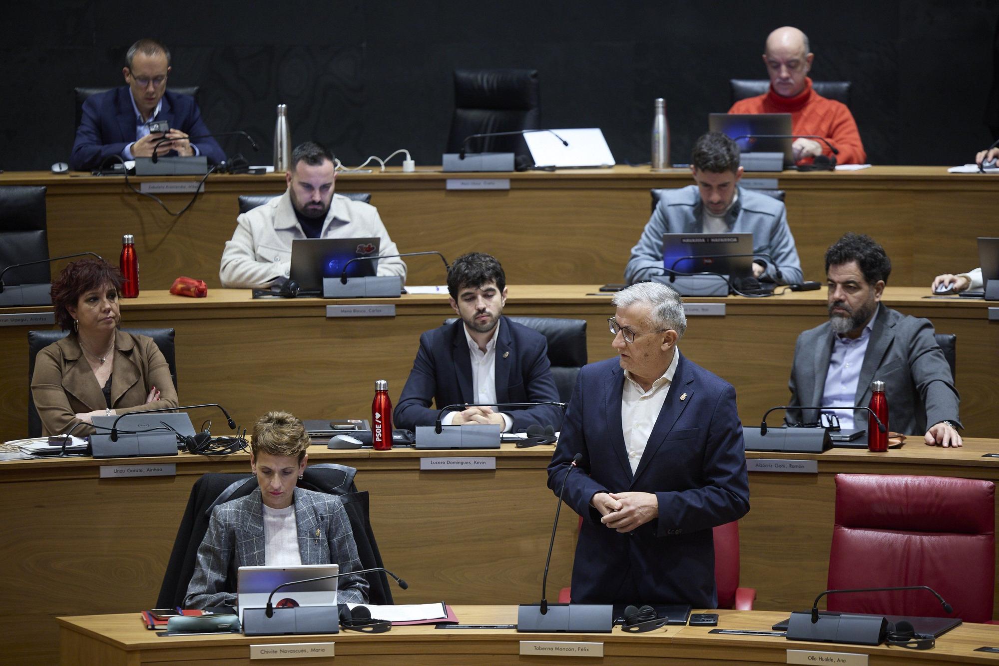Fotos del pleno del Parlamento de Navarra del 27 de noviembre