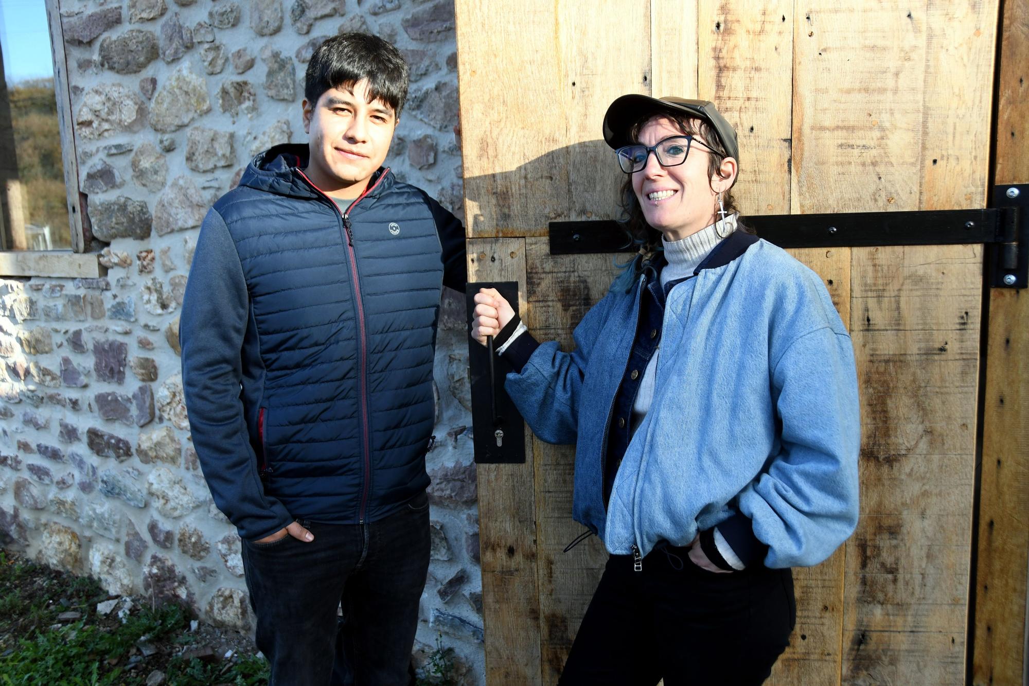 Esteban Orlando y Argia Aramendia, alumnado de Baserriberri