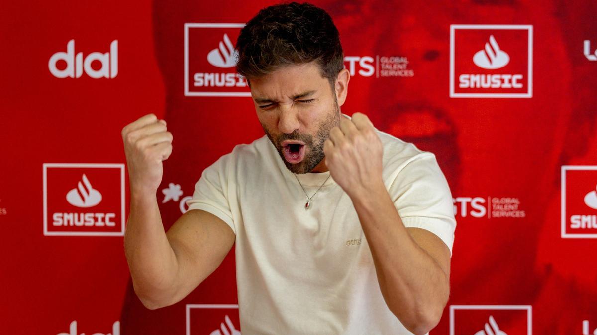 Pablo Alborán en la presentación de su gira