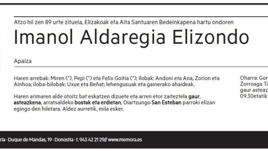 Imanol Aldaregia Elizondo