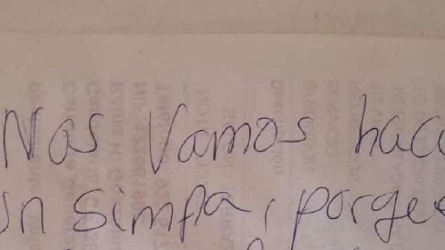 Hacen un simpa y dejan escrita en la cuenta la razón: hay división de opiniones