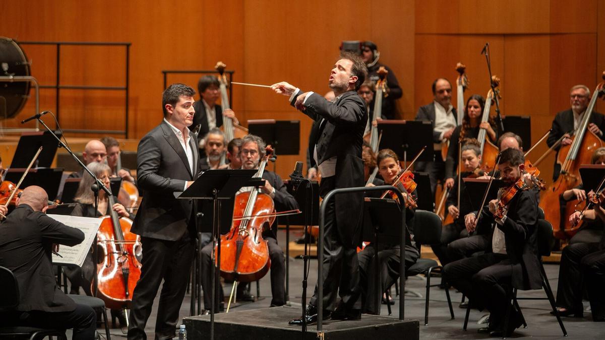Imagen de un concierto de la Euskadiko Orkestra celebrado en febrero de este 2025 en Baluarte.