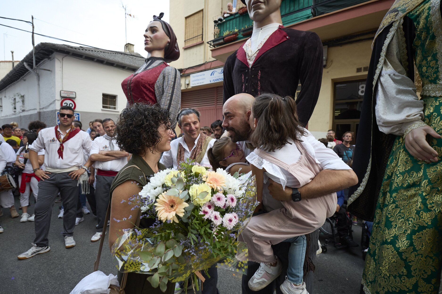 Fotos de la despedida de los gigantes en fiestas de Burlada