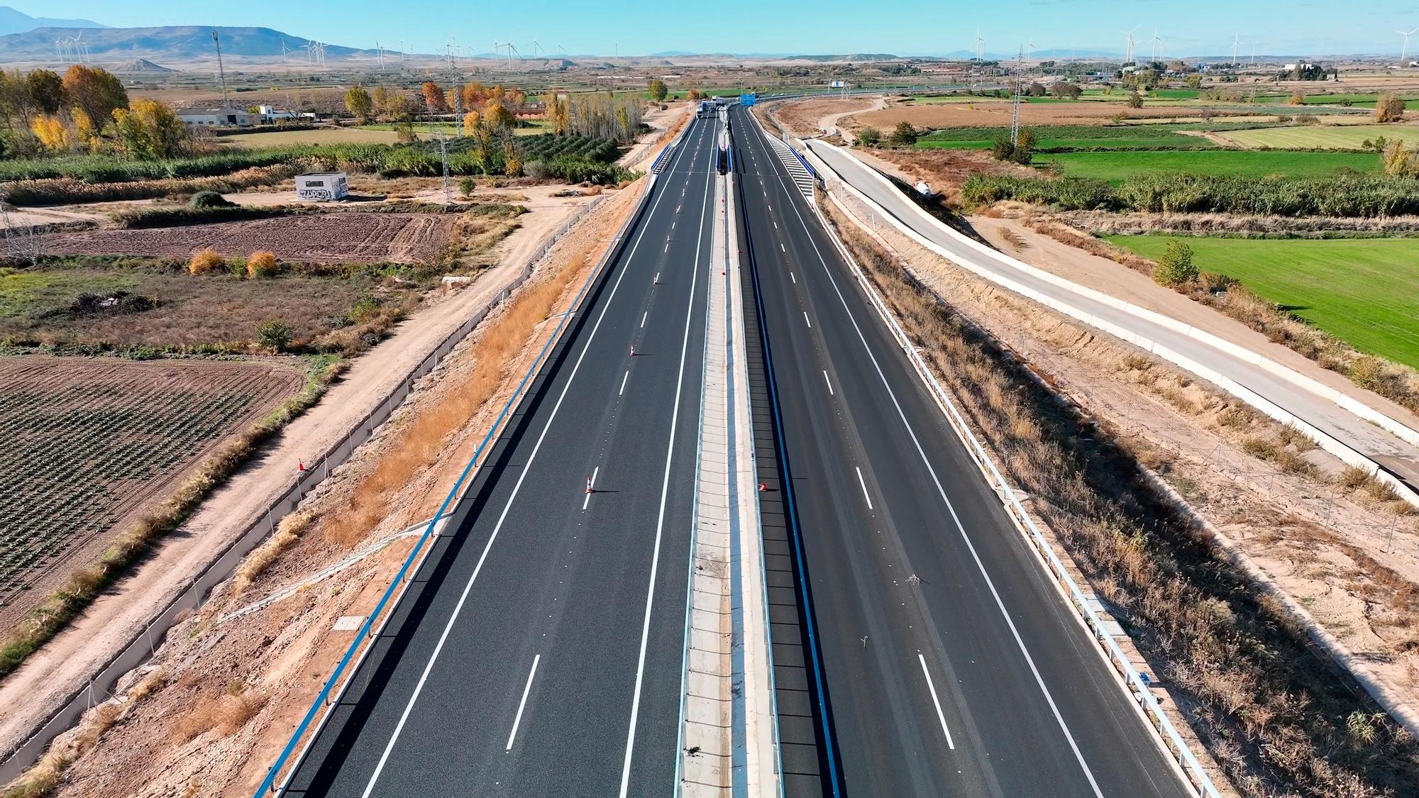 Puesta en servicio de la A-68 entre Gallur y Mallén con su apertura hasta Navarra