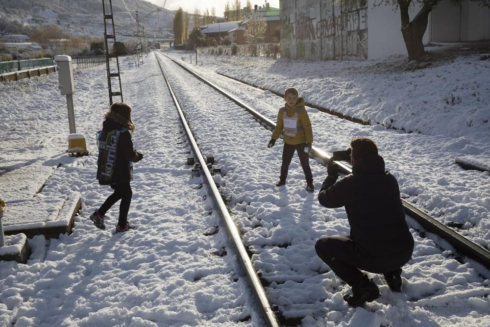 Imágenes de la nieve este sábado