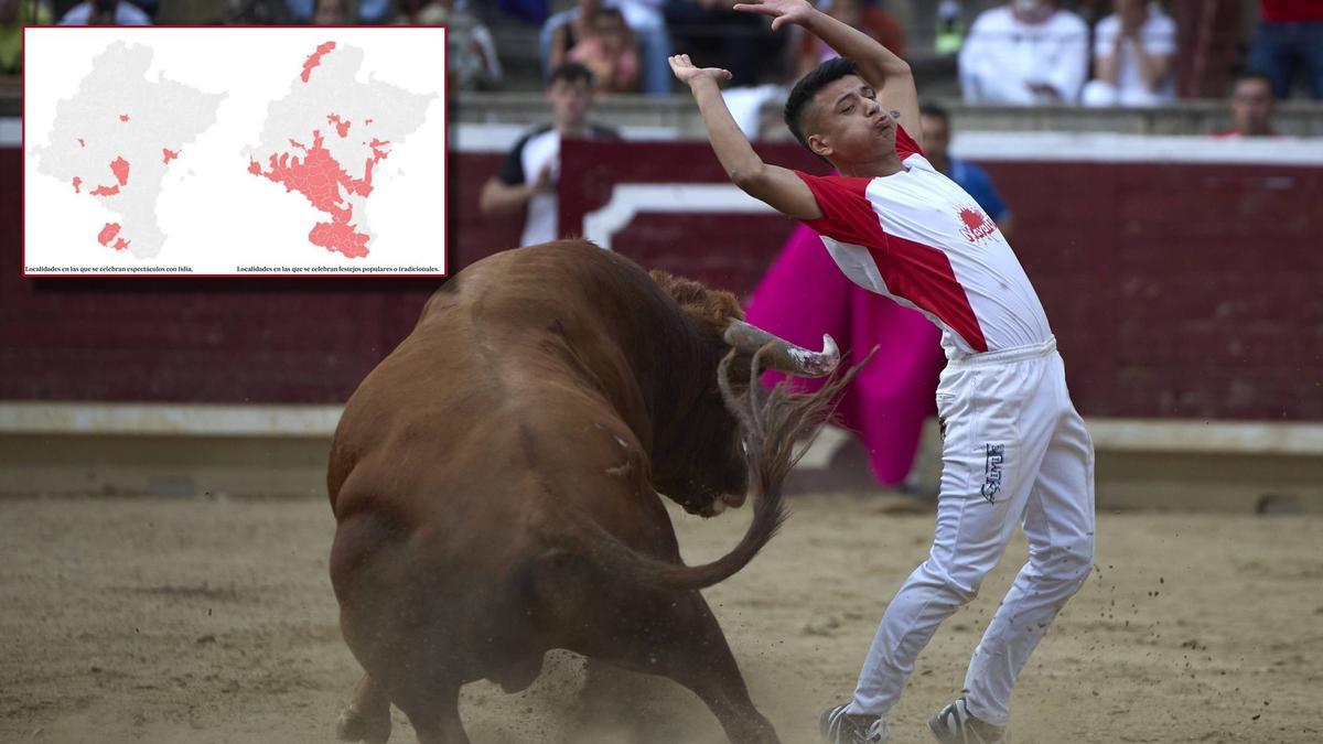 Concurso de recortadores en fiestas de Tafalla.