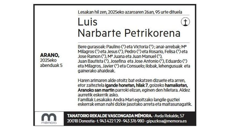 LUIS NARBARTE PETRIKORENA