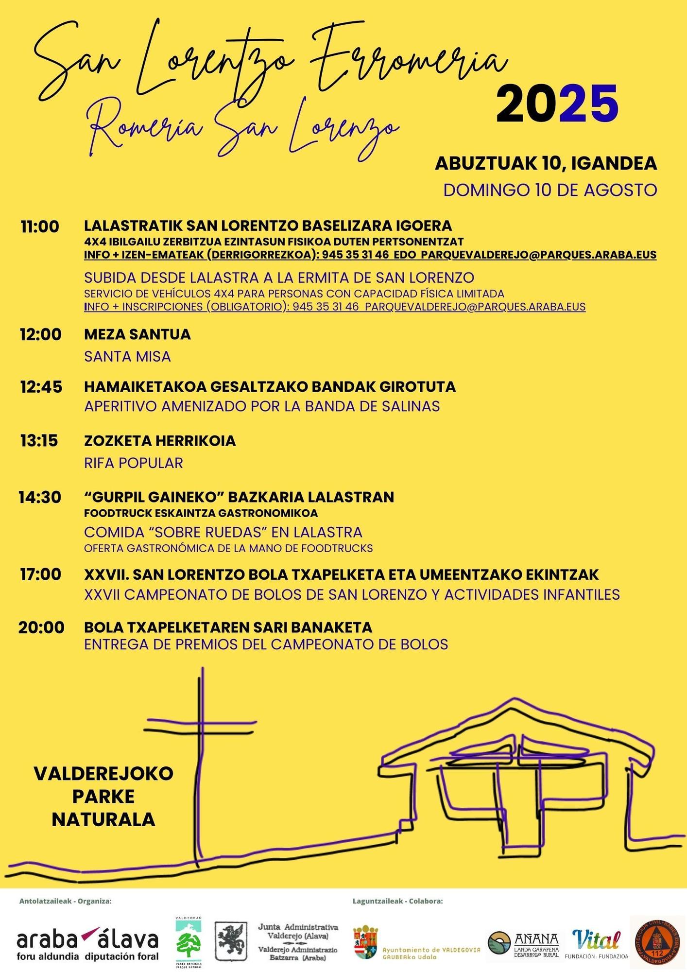 Cartel anunciador de la romería de San Lorenzo