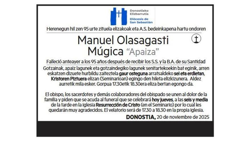 MANUEL OLASAGASTI MUGICA