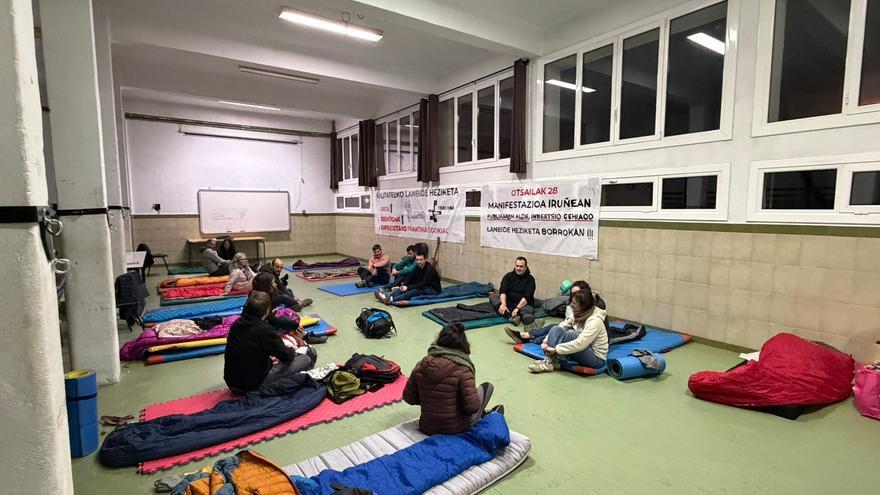 Encierro en la FP de Elizondo para denunciar recortes