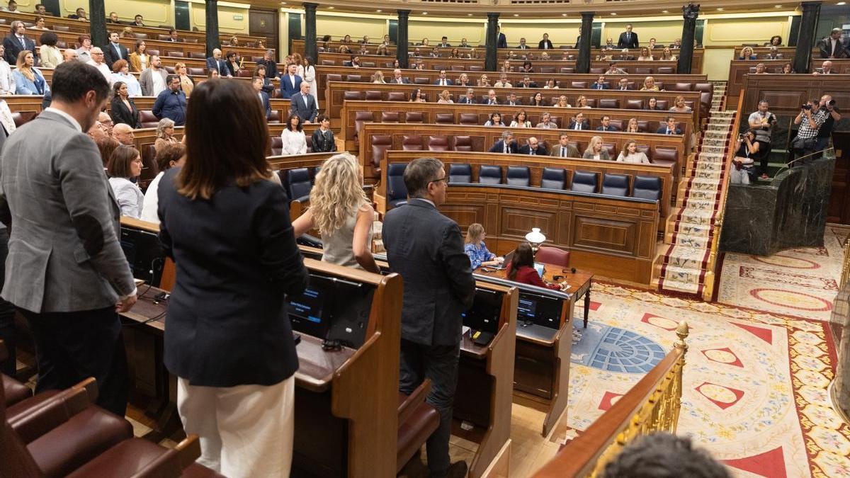 Hemiciclo durante una sesión plenaria en el Congreso de los Diputados