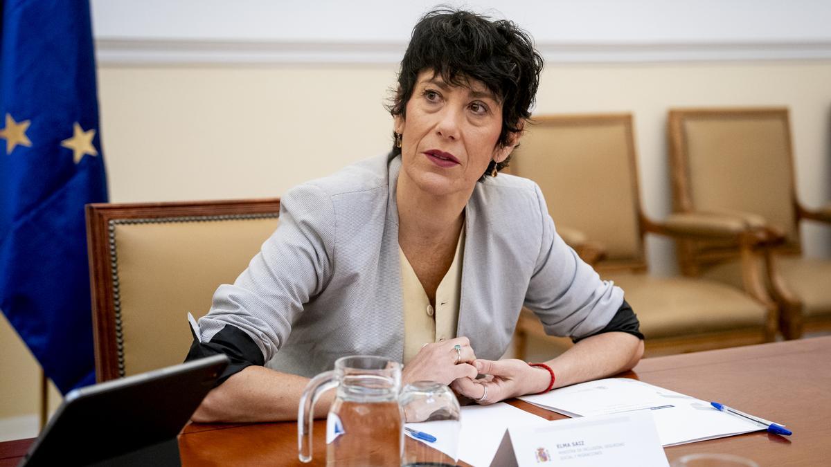 La ministra de Inclusión, Seguridad Social y Migraciones, Elma Saiz La ministra de Inclusión, Seguridad Social y Migraciones, Elma Saiz