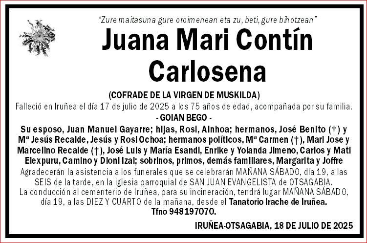 Juana Mari Contín Carlosena