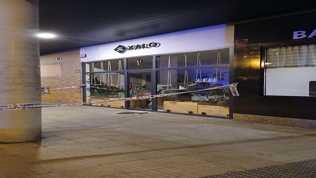 La peluquería de Buztintxuri en la que se ha producido el robo.