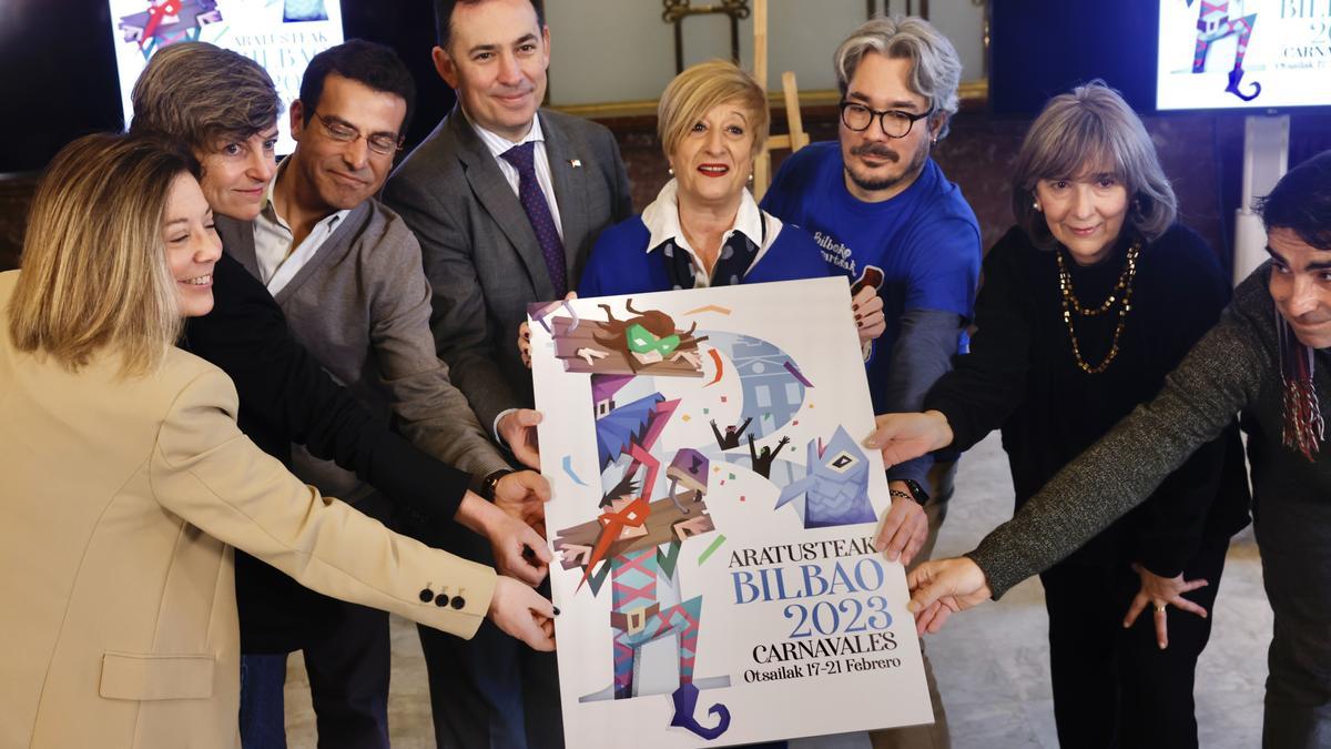 El Carnaval de Bilbao 2023 ya tiene su imagen. “B DE BILBAO”, de Oscar Méndez San Frutos, será el cartel anunciador de los Carnavales