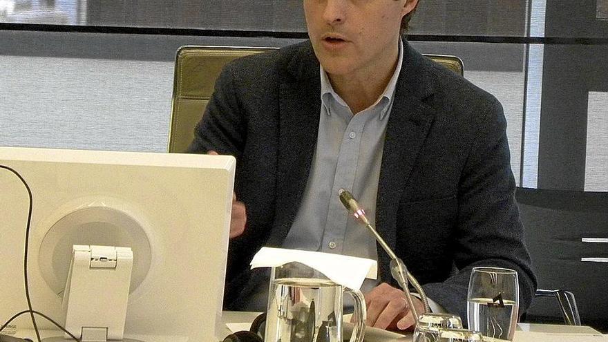 Jabier Larrañaga, durante su comparecencia de ayer. Foto: N.G