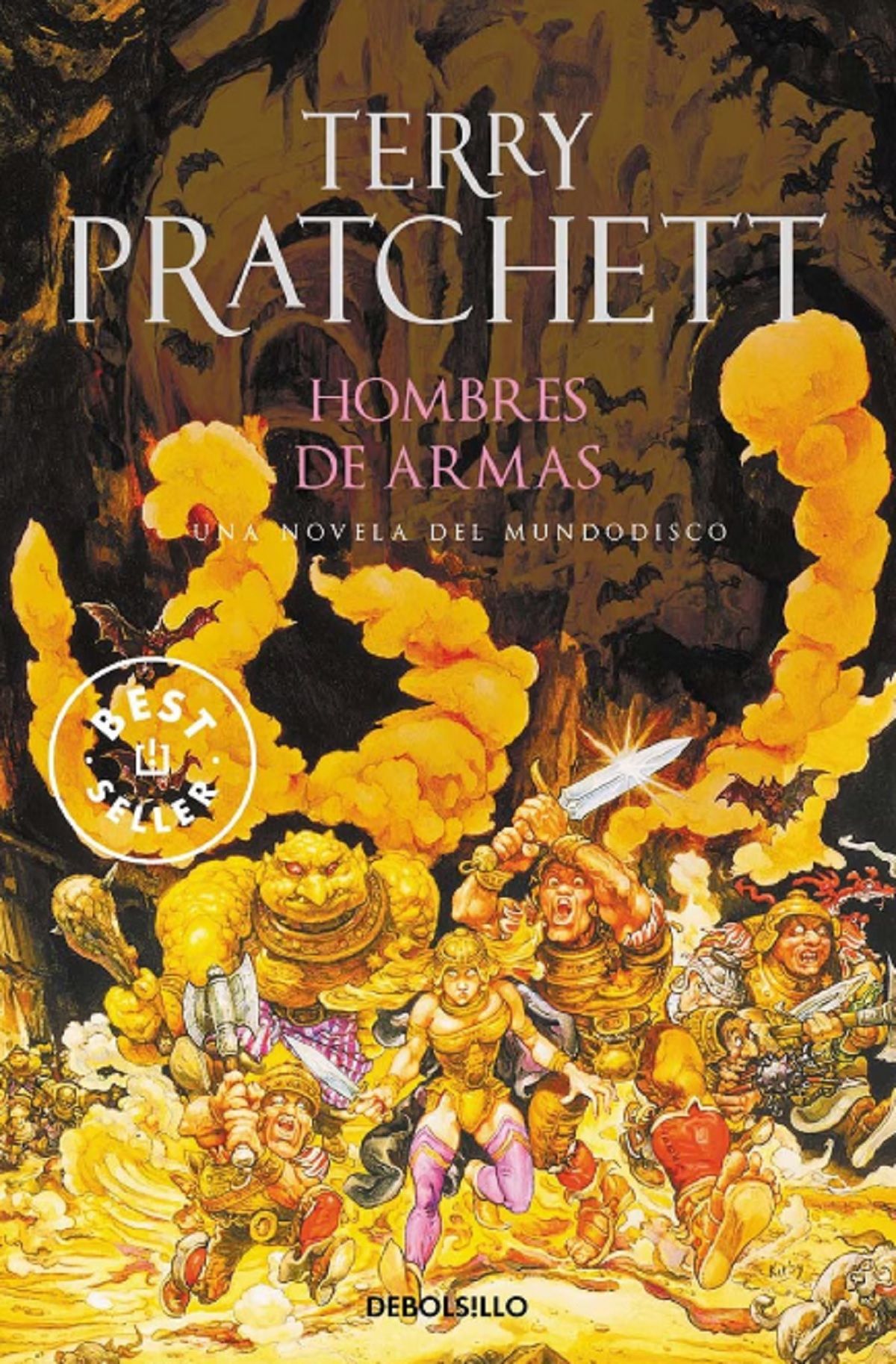 Portada del libro &#039;Hombres de armas&#039; de Terry Pratchett.