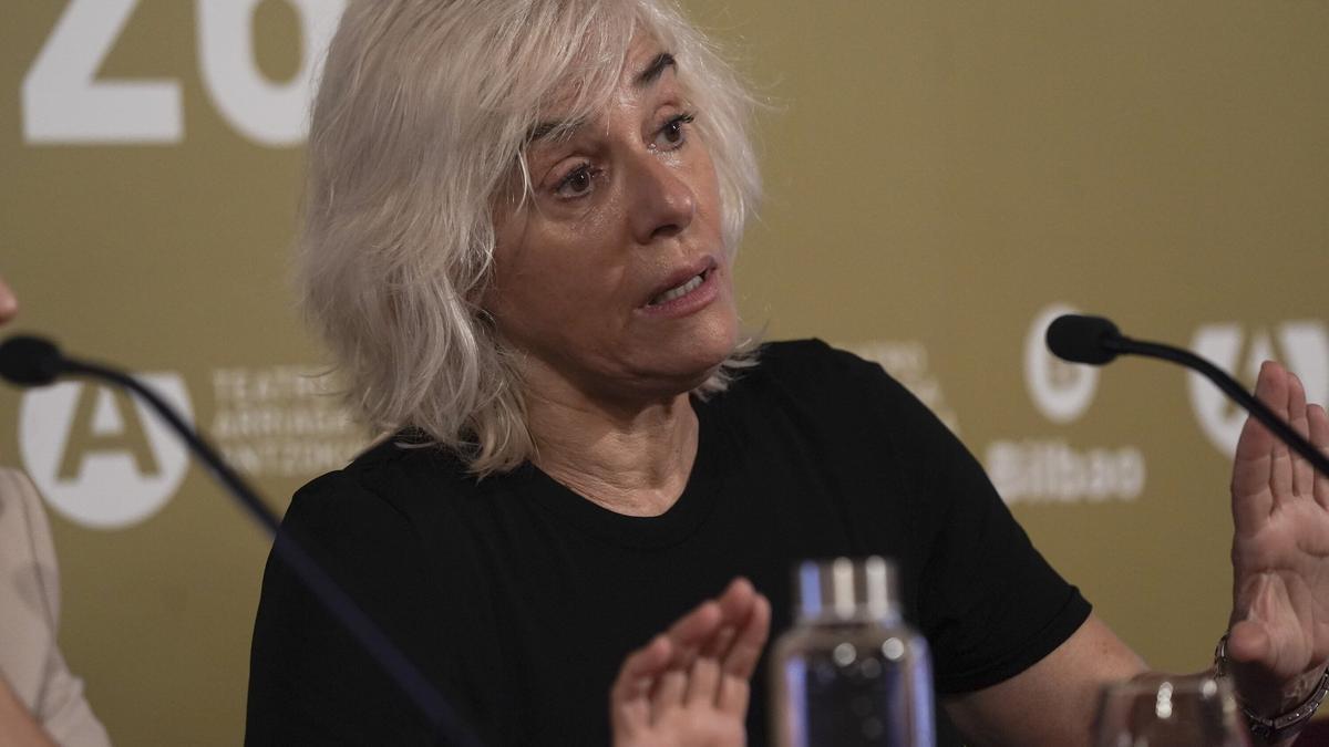 La actriz santurtziarra, durante la presentación de la obra &#039;La mujer rota&#039;.