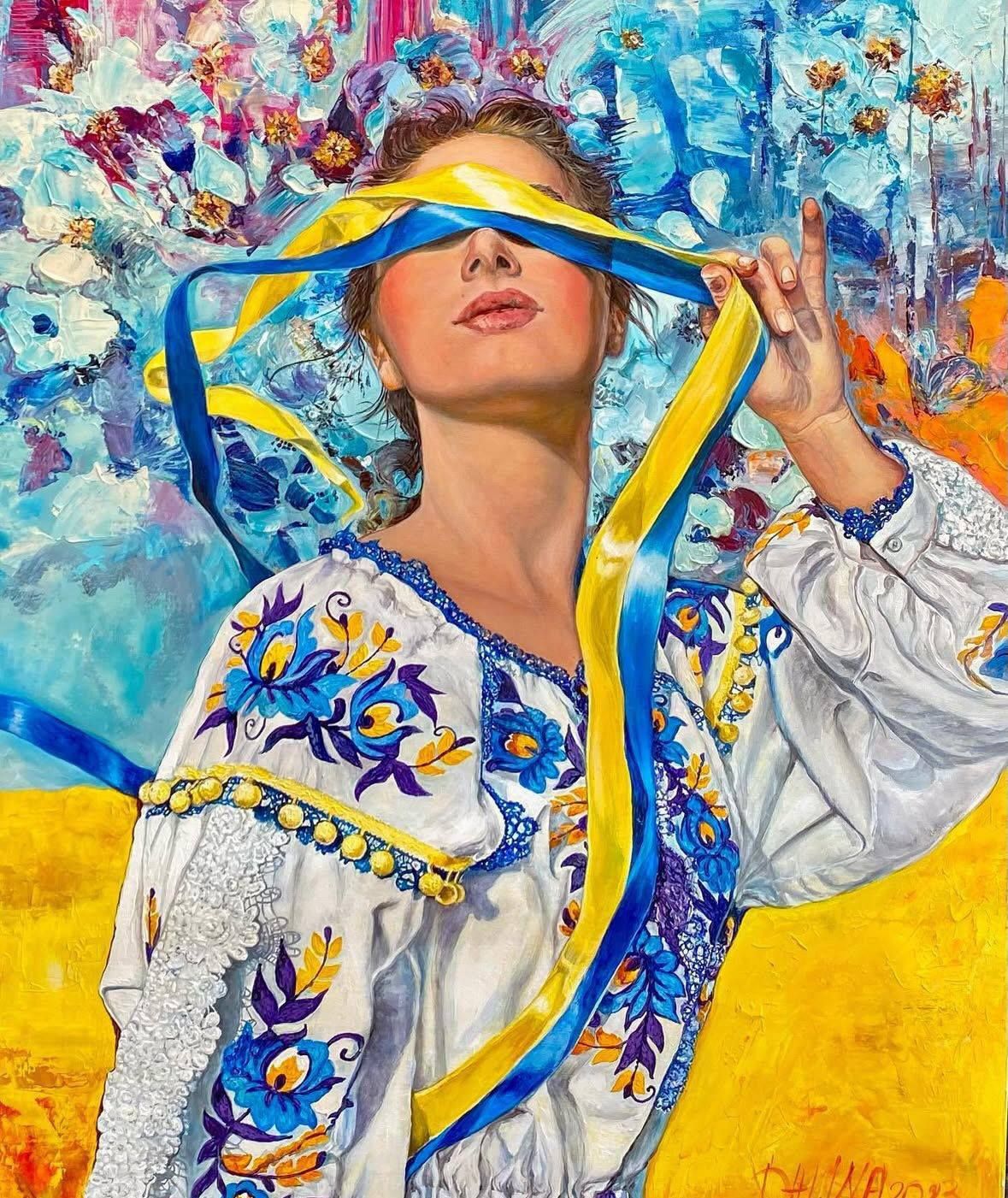 Pintura de la artista ucraniana Alina Dalinina que se sorteará en el transcurso del festival de danza solidario.