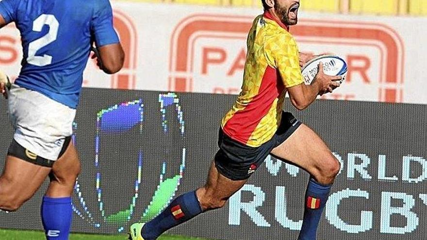 Ignacio Martín fue el autor del ensayo que dio el billete a Río a la selección española de rugby a siete.
