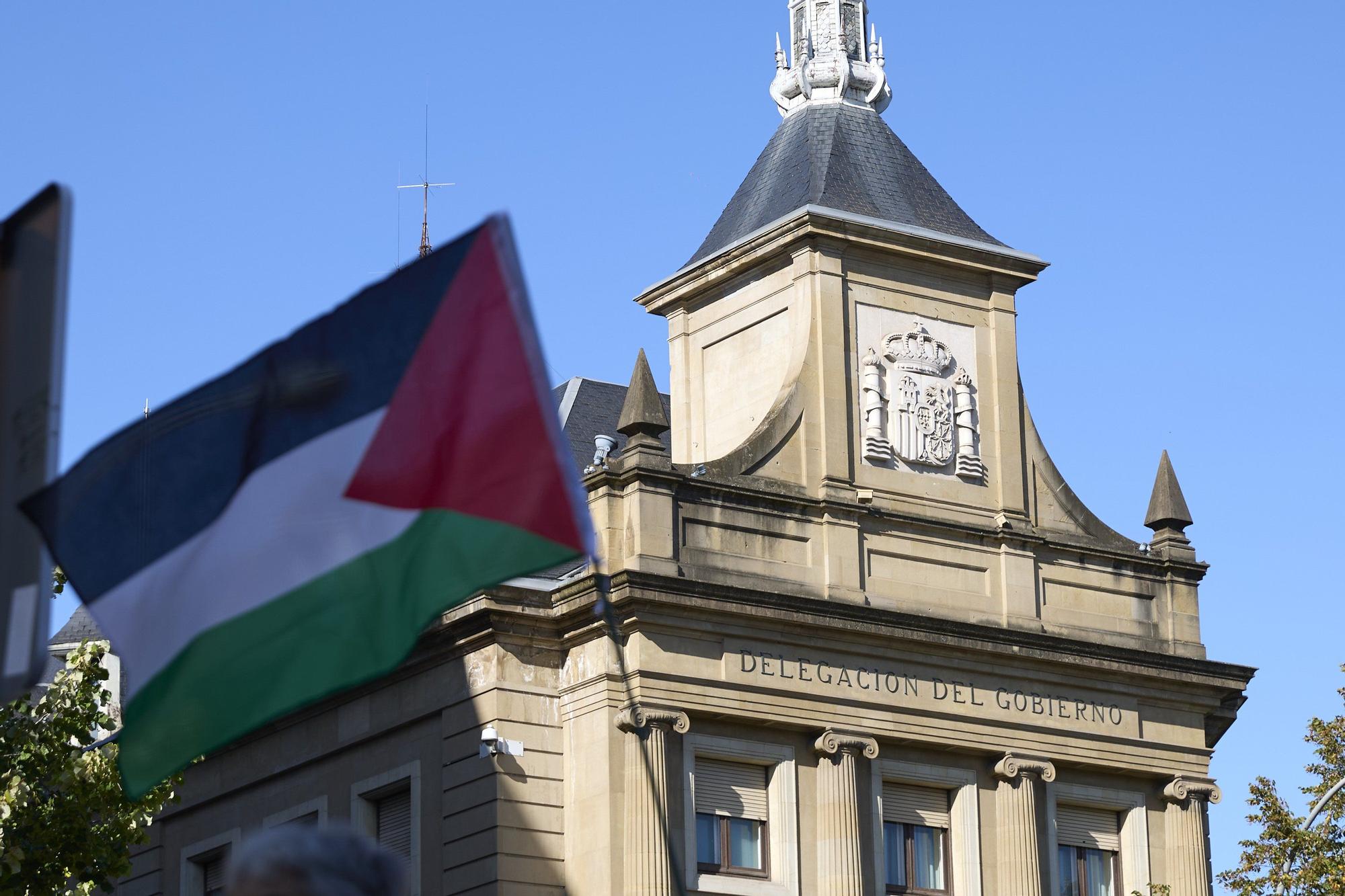 Una concentración reclama en Pamplona medidas "reales" contra Israel
