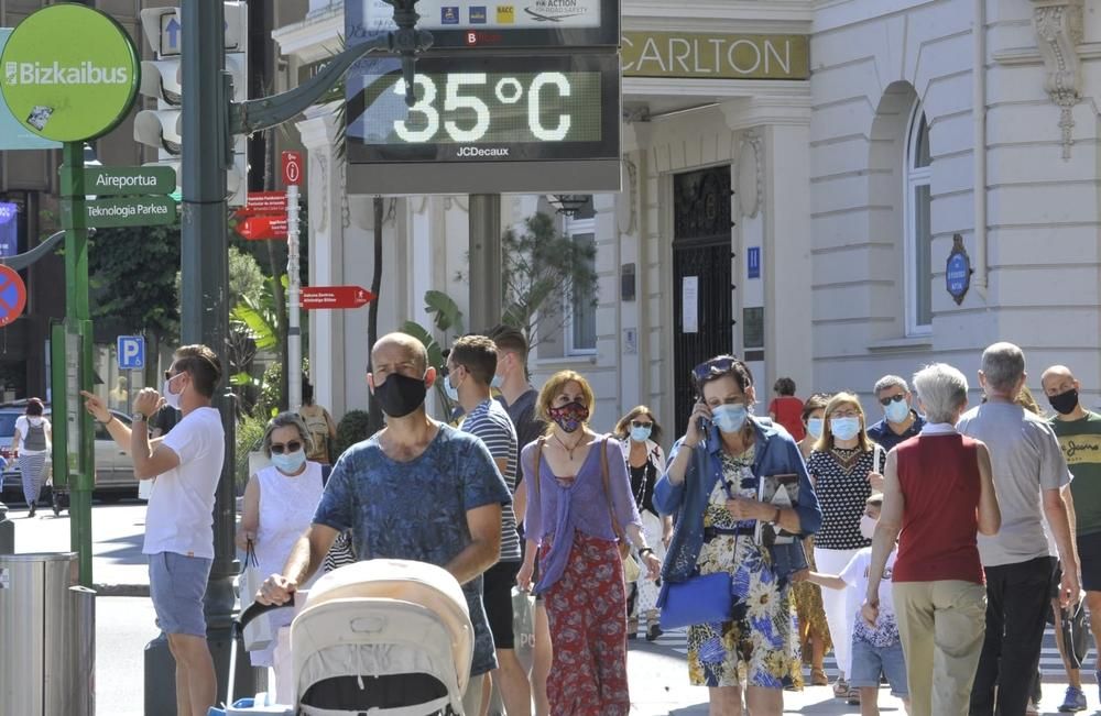 Jornada de intenso calor en Bizkaia