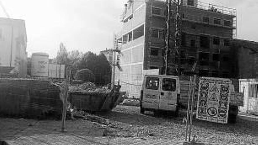 Imagen de las viviendas en construcción.