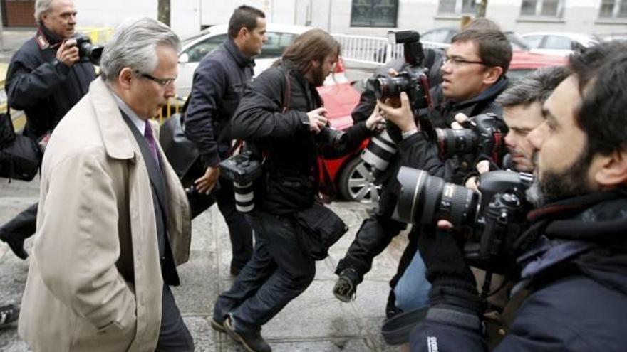 Garzón a su llegada al Supremo (15 de abril)