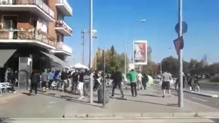 Pelea entre ultras antes del partido