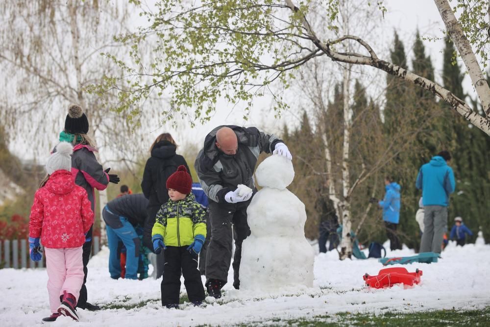 Imágenes de la nieve este sábado
