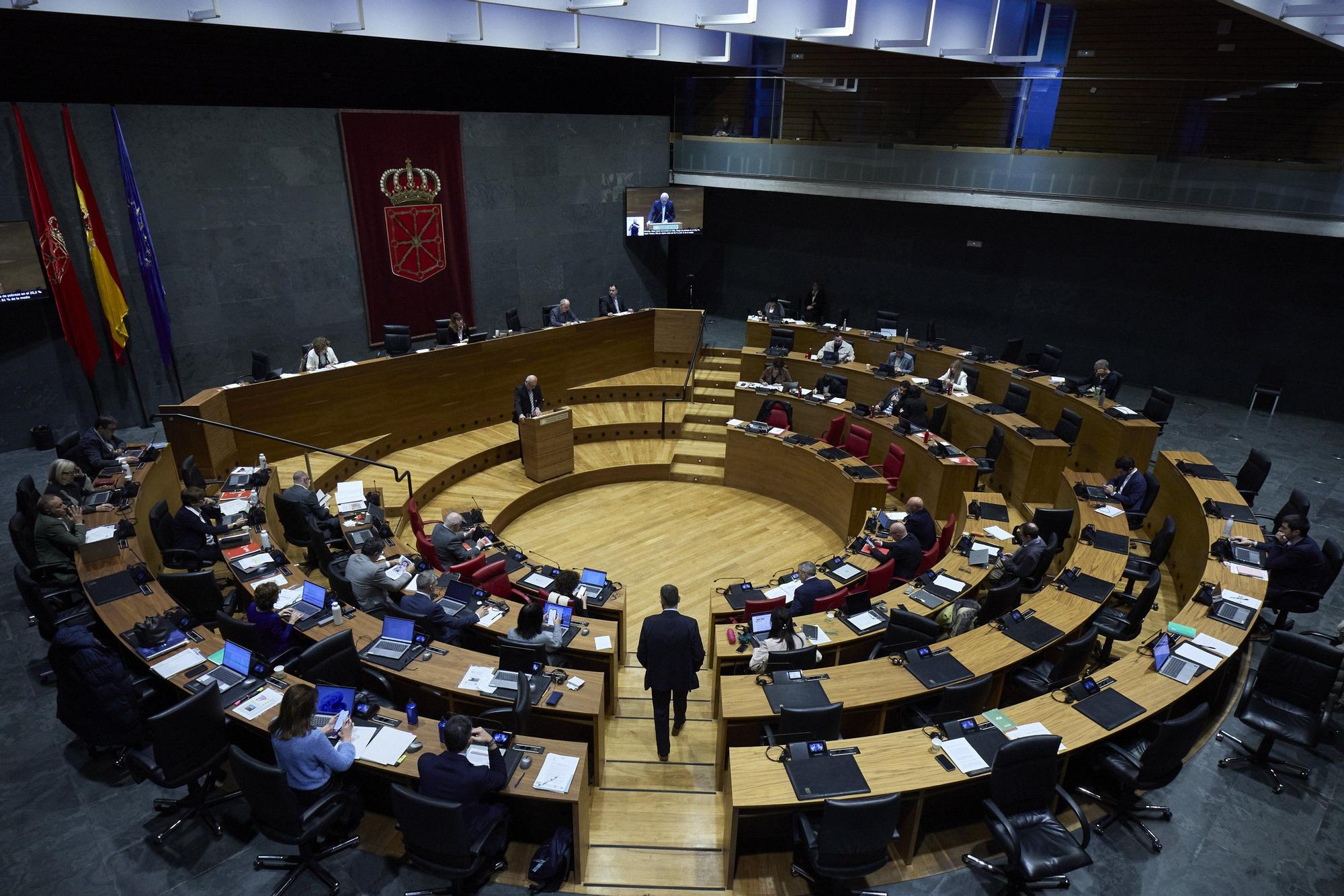 Fotos del pleno del Parlamento de Navarra del 27 de noviembre