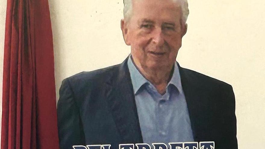 La imagen de Javier Arrizabalaga &quot;Belarreta&quot; preside el frontón de Elgoibar por el que tanto trabajó