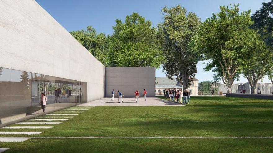 Recreación del futuro Museo de la Pelota Vasca.