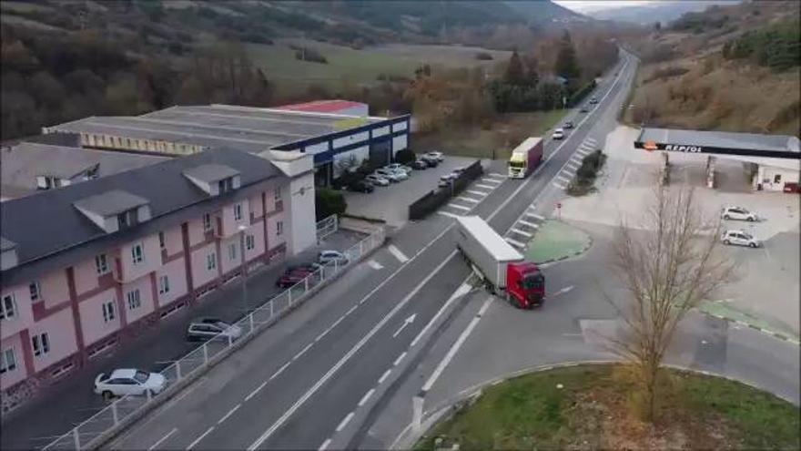 200 euros de multa a un camionero por infracción en Olabe/Olave