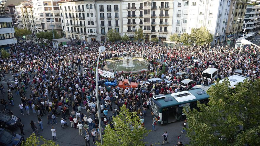 Miles de personas claman en Pamplona contra el genocidio en Gaza