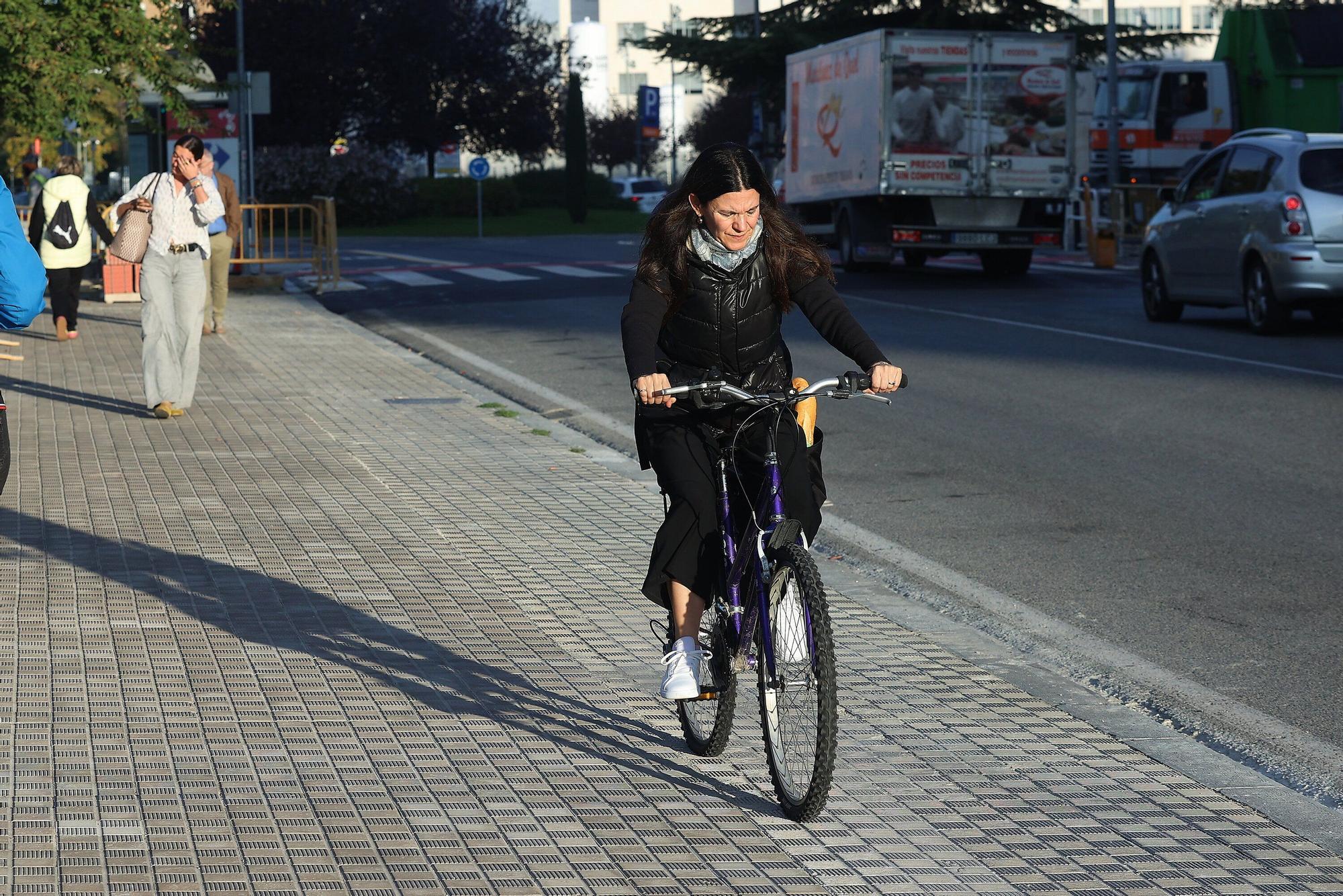 Avanzan las obras del carril bici que unirá Pío XII y la avenida de Barañáin