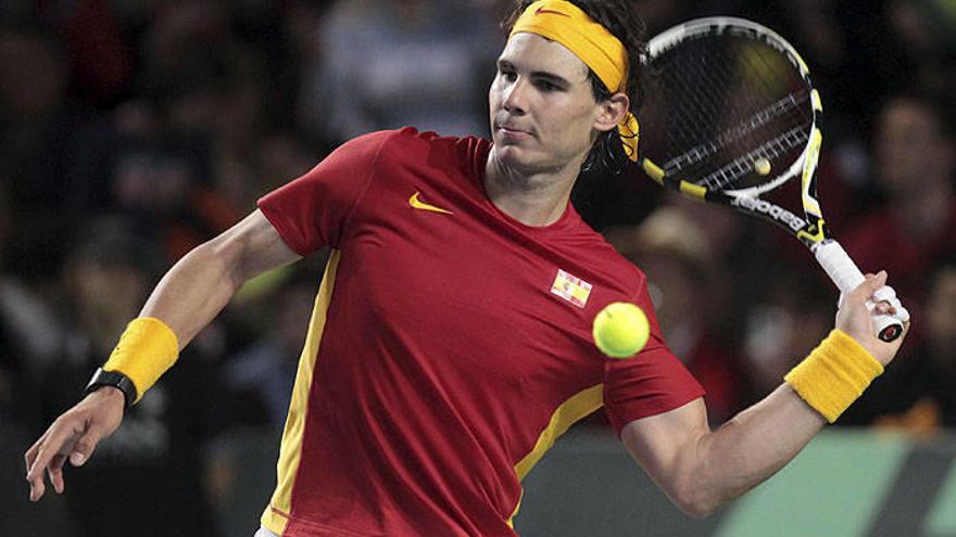 Rafa Nadal pone el 2-0 ante Bélgica