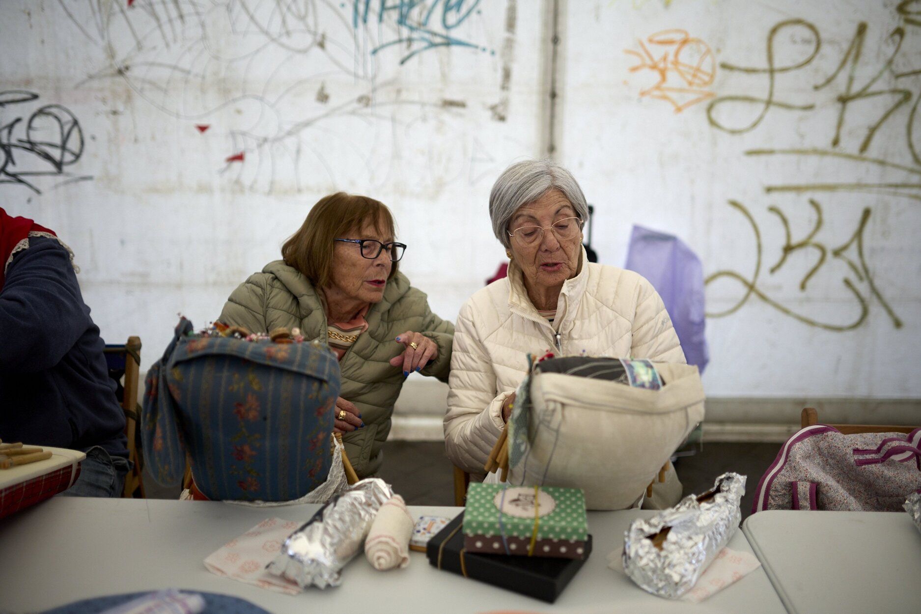 Fotos del encuentro de encajeras de bolillos en Berriozar