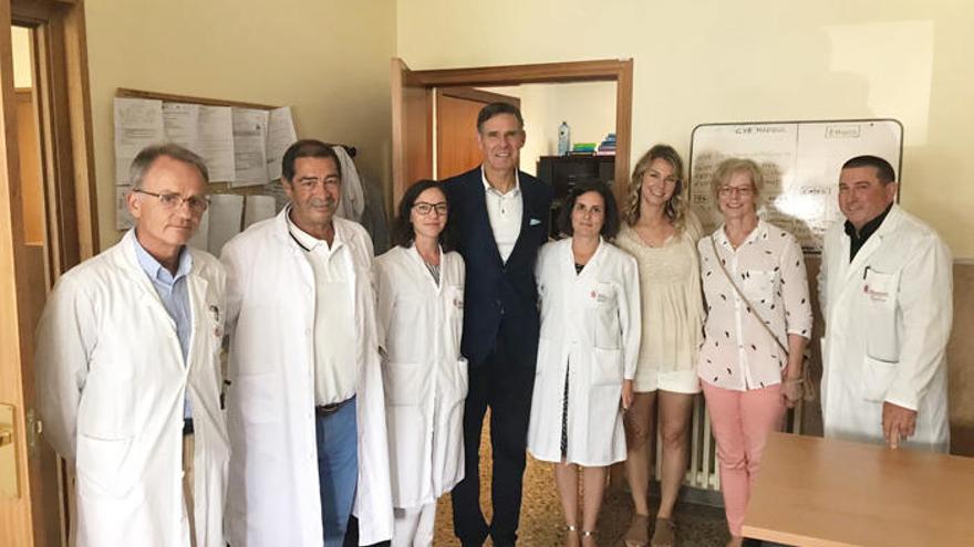 Un momento de la vista al Hospital de Tudela.