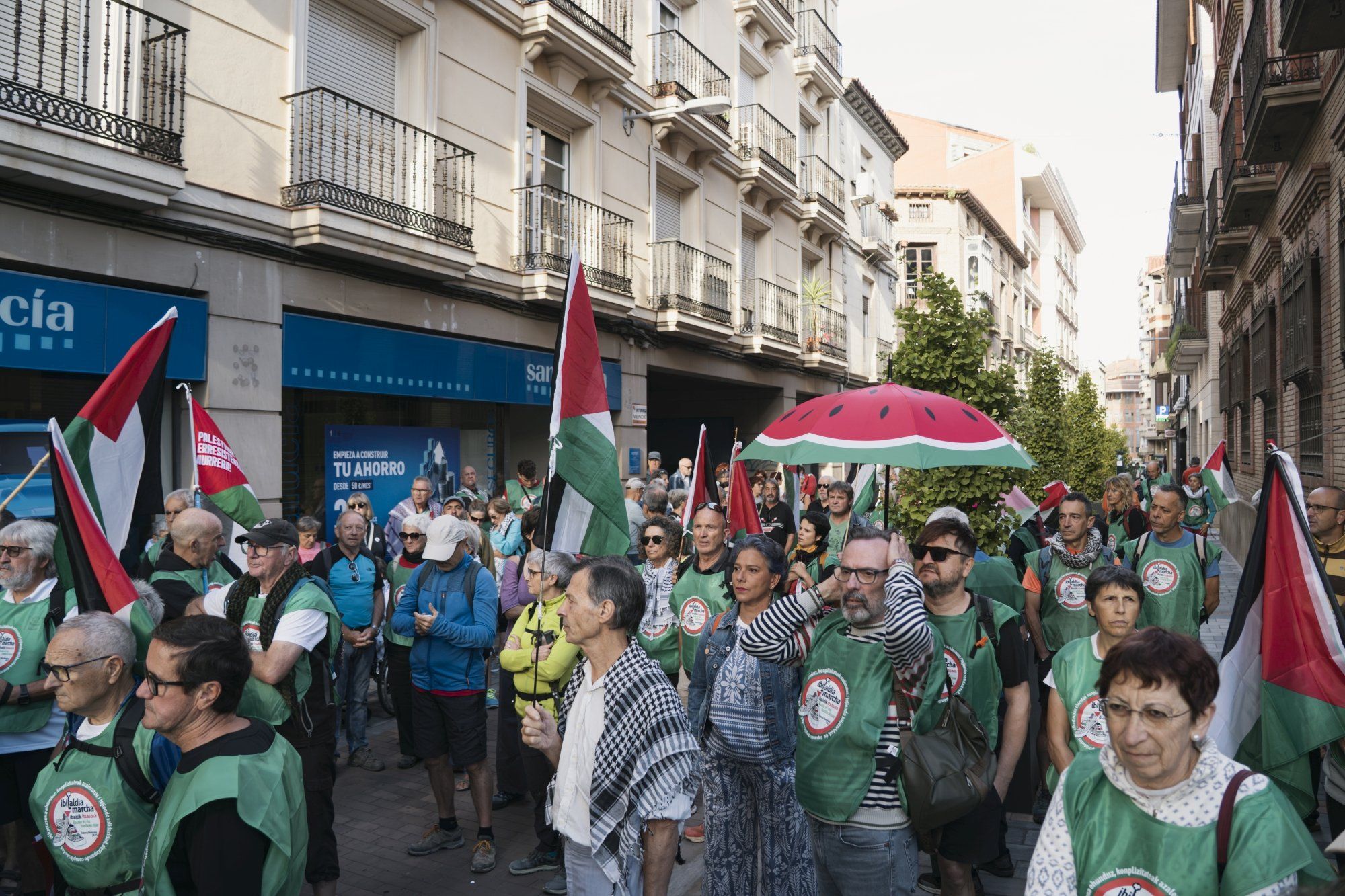 Fotos de la marcha pro Palestina 'Ibaitik Itsasora' en Tudela